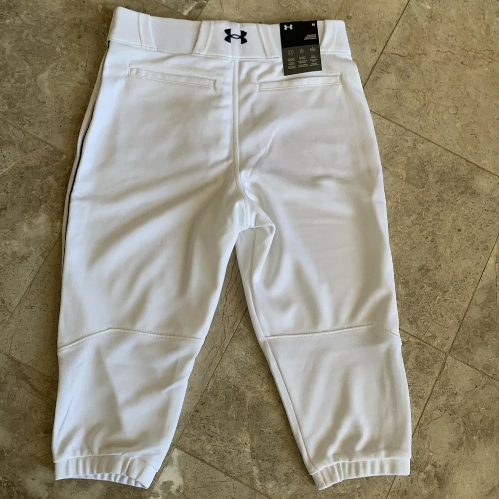 Under Armour Mens UA Utility Pro Piped Knicker Baseball Pants White Size M NWT